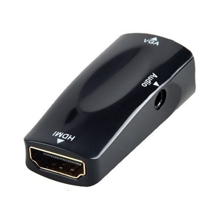 Adaptor HDMI la VGA M-M cu audio, KHCON-40 conectica.ro