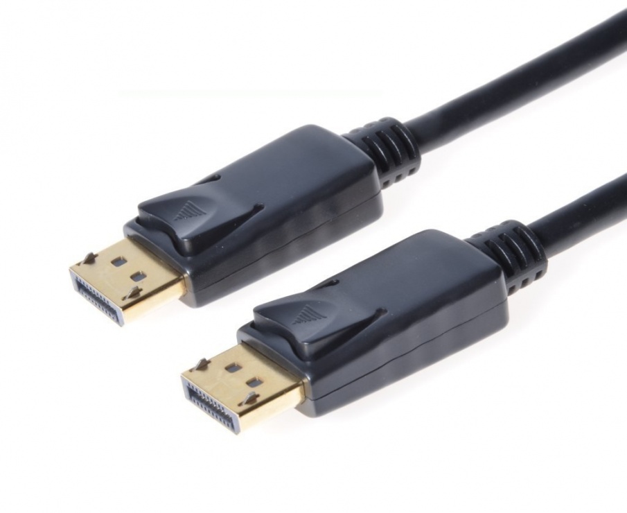Cablu Displayport v1.2 T-T negru 0.5m, KPORT4-005 0.5m