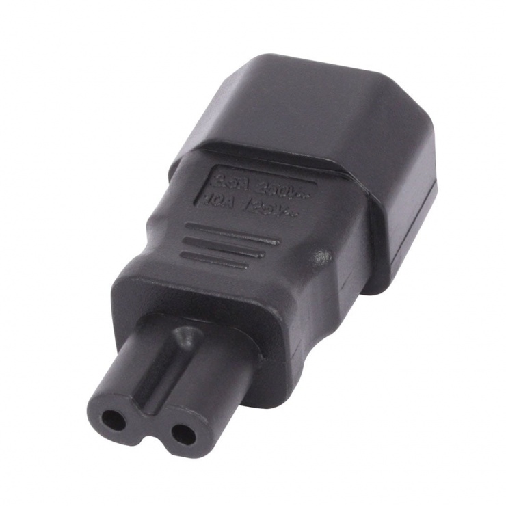 Adaptor iec c7 2 pini casetofon iec c14 3 pini m-t, lindy l30452