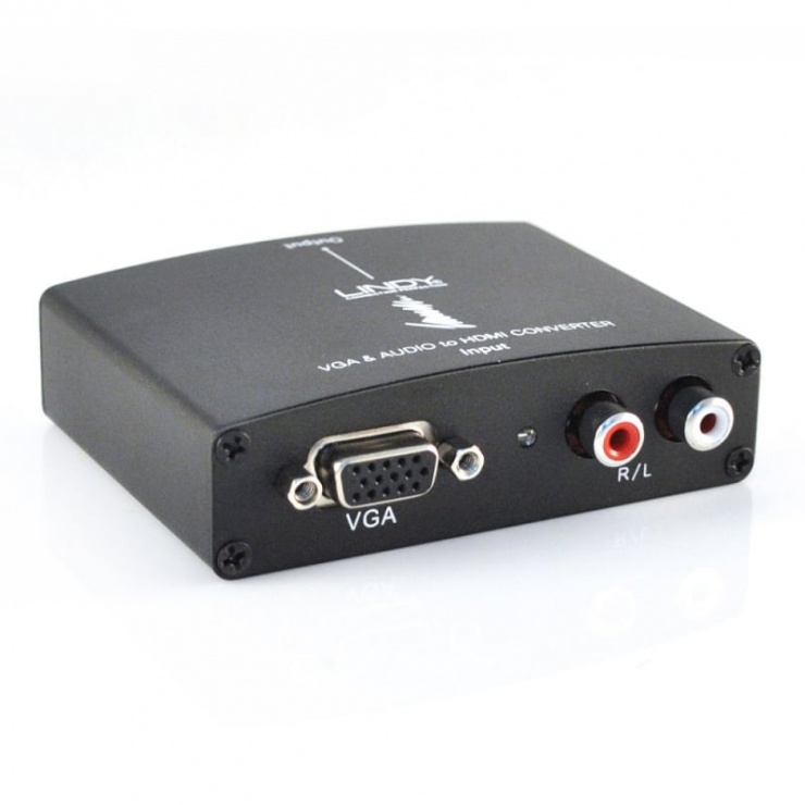 Convertor VGA la HDMI cu audio 1080p, Lindy L38165 conectica.ro