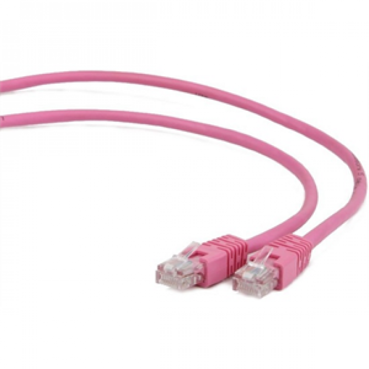 Cablu retea utp cat5e 1m roz, gembird