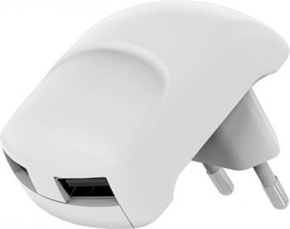 Incarcator priza 2 x usb 2.4a alb, goobay 59234