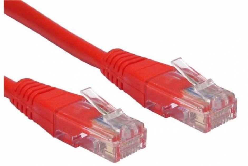 Cablu de retea UTP cat 5e 5m rosu, Spacer SP-PT-CAT5-5M-R