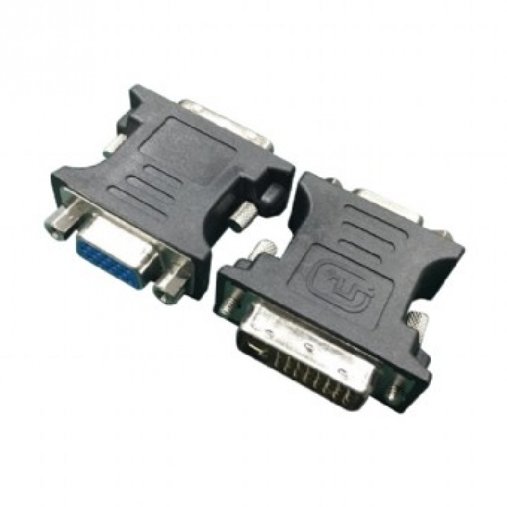 Adaptor DVI-I Dual Link 24+5 pini la VGA T-M Negru, Gembird A-DVI-VGA-BK conectica.ro