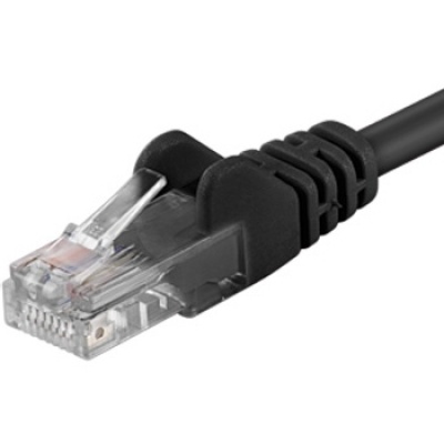 Cablu retea UTP cat.6 Negru 0.25m, sp6utp002c