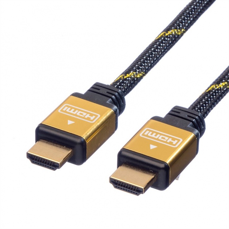 Cablu HDMI 4K@30Hz T-T Gold  1.5m, Roline 11.04.5500