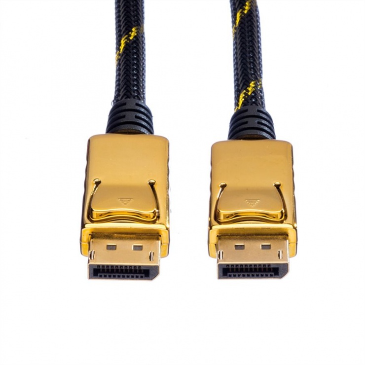 Cablu Displayport GOLD 4K v1.2 T-T 5m, Roline 11.04.5647 conectica.ro