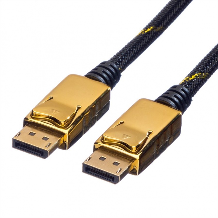 Cablu Displayport GOLD 4K v1.2 T-T 7.5m, Roline 11.04.5648 11.04.5648 imagine noua tecomm.ro