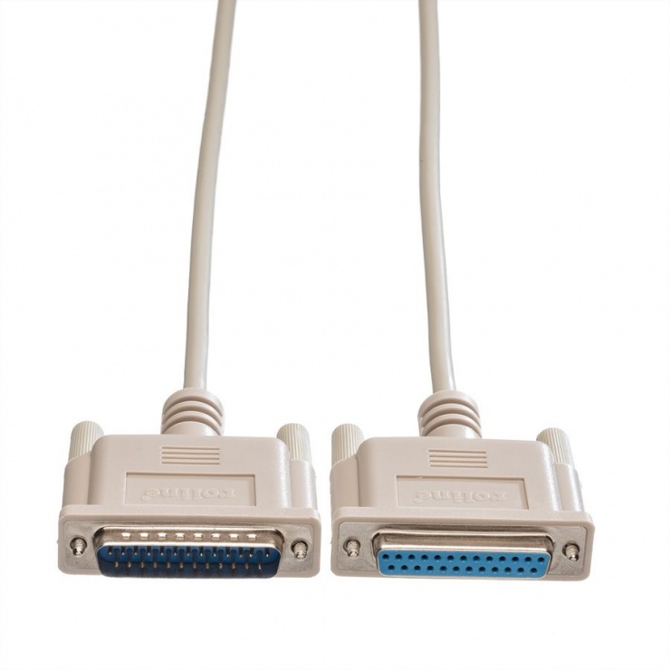 Cablu prelungitor paralel 25 pini T-M 1.8m, Roline 11.01.3618 conectica.ro imagine noua 2022
