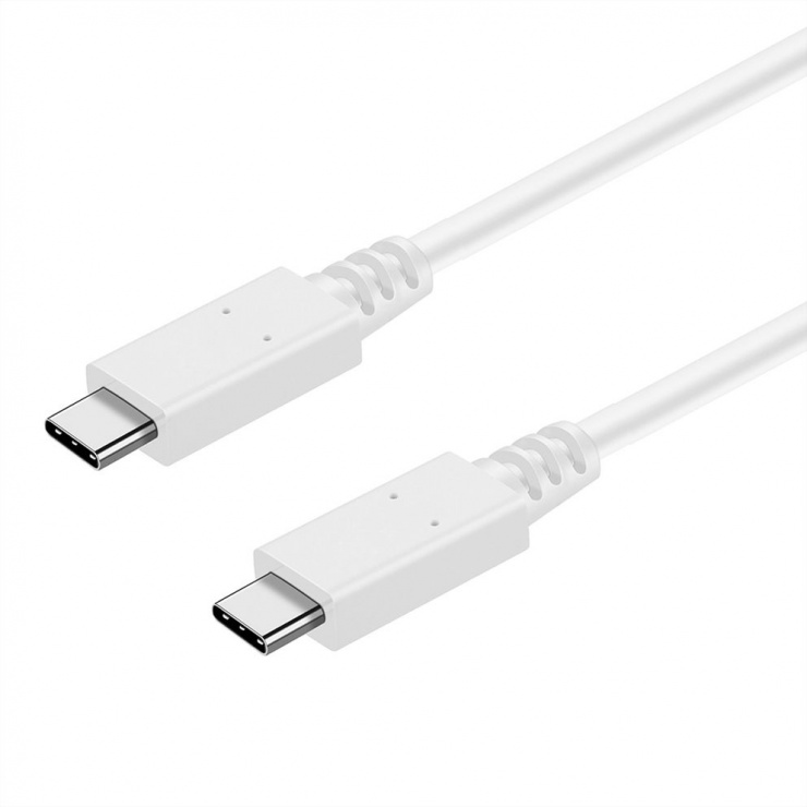 Cablu USB-C 3.1 Gen 2 cu Emark 20V5A T-T 0.5m Alb, Value 11.99.9052 0.5m