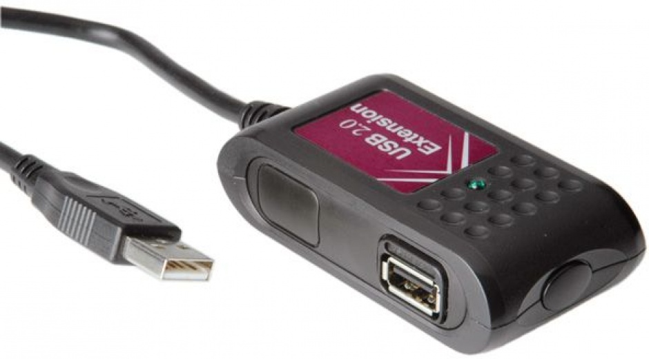Cablu prelungitor USB 2.0 activ 2 porturi T-M 5m, Value 12.99.1089 imagine noua