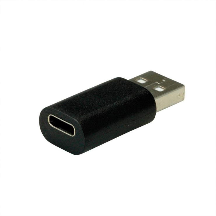 Adaptor USB 2.0 tip A la USB-C T-M Negru, Value 12.99.2995