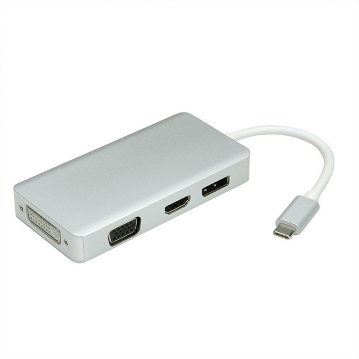 Adaptor USB tip C la VGA / HDMI / DVI / Displayport T-M, Value 12.99.3230 12.99.3230 imagine noua 2022