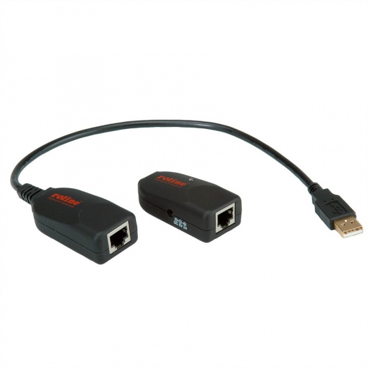 Cablu prelungitor USB 2.0 prin RJ45 max. 50m, Roline 12.04.1100 Roline (RJ45) imagine 2022 3foto.ro