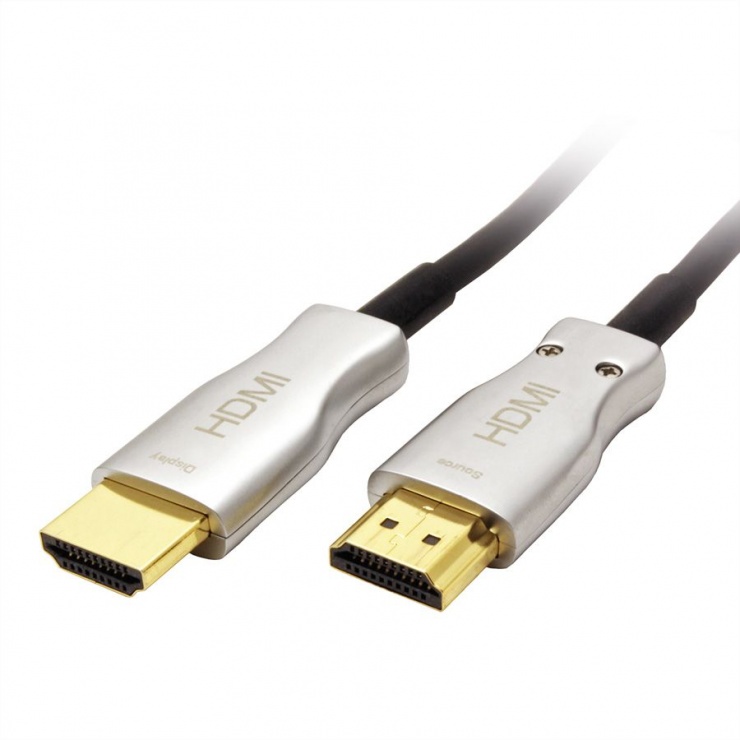Cablu UHD 4K HDMI Activ Optical (AOC) T-T 50m Negru, Value 14.99.3482 14.99.3482