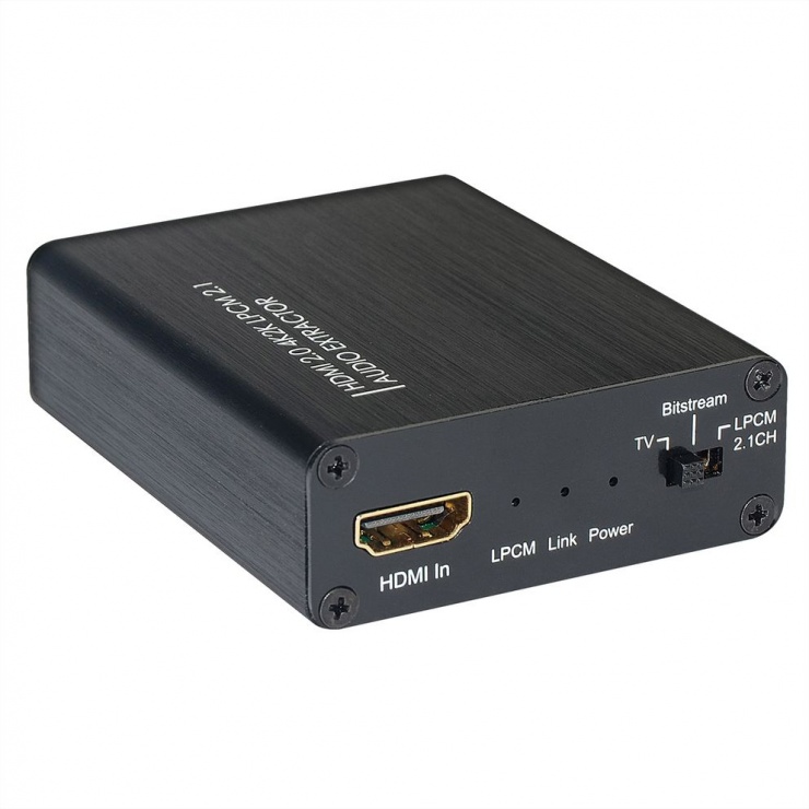 Extractor audio HDMI 4K LPCM 2.1, Roline 14.01.3443 conectica.ro imagine noua tecomm.ro