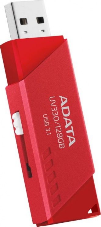 Stick USB 3.1 UV330 64GB Rosu, A-DATA AUV330-64G-RRD