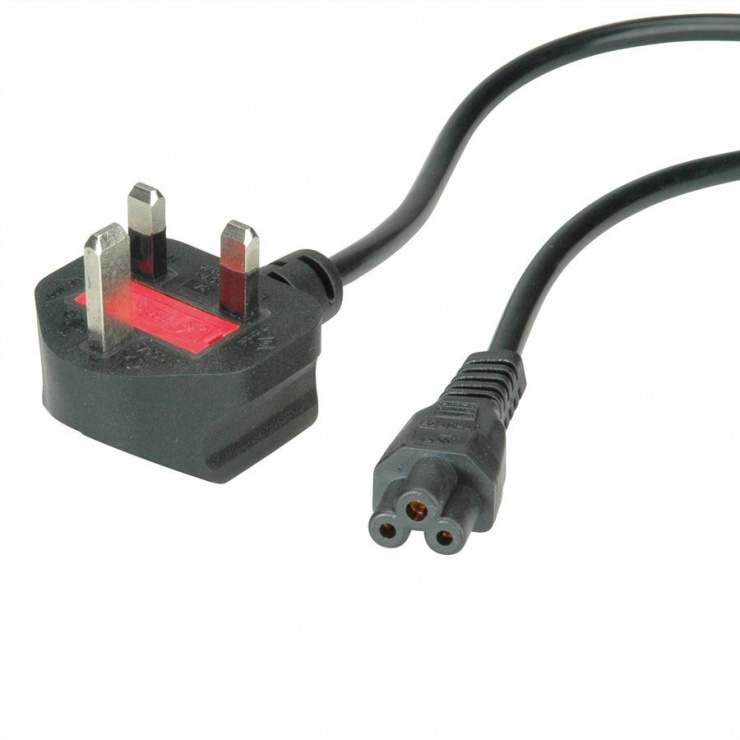 Cablu de alimentare UK la C5 Mickey Mouse 2.5A 1.8m Negru, Value 19.99.2016 conectica.ro