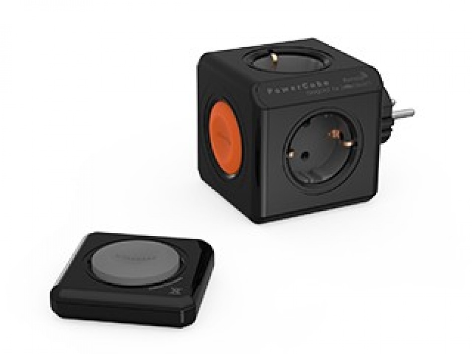 Fisa in forma de cub PowerCube 4 prize cu telecomanda Negru, Allocacoc Allocacoc imagine noua 2022
