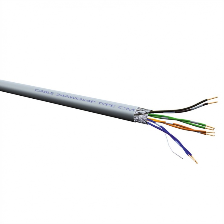 Cablu retea FTP Cat. 5e, solid, AWG24, 300m, Roline 21.15.0010 imagine noua