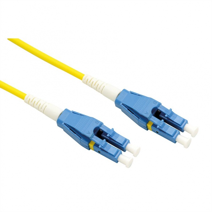 Cablu Jumper Fibra optica LC-LC duplex OS2 1m, Roline 21.15.8781