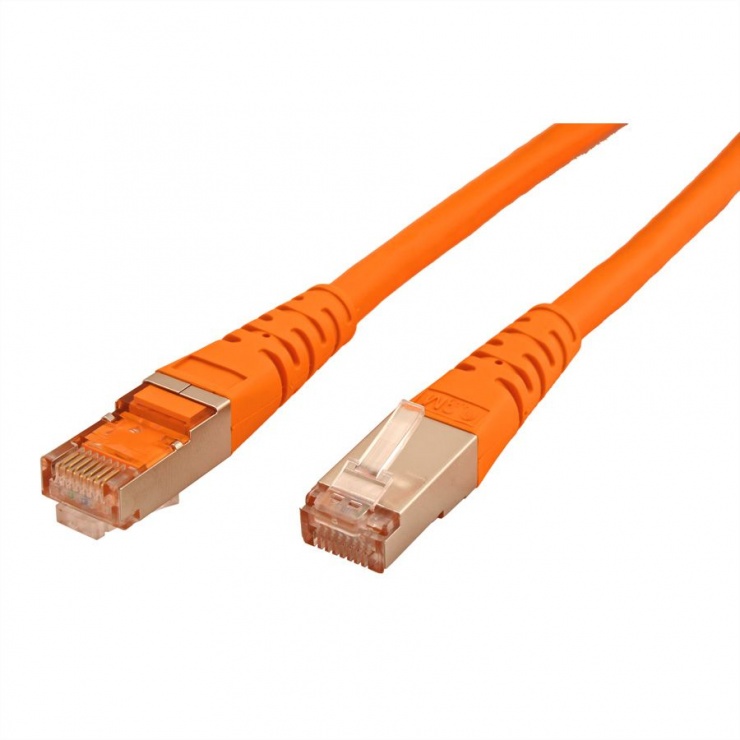 Cablu retea SFTP cat.6 Portocaliu 0.3m, Roline 21.15.1317 0.3m