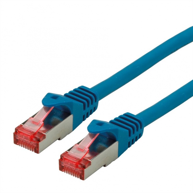 Cablu de retea SFTP cat 6 Component Level LSOH bleu 0.3m, Roline 21.15.2955 0.3m