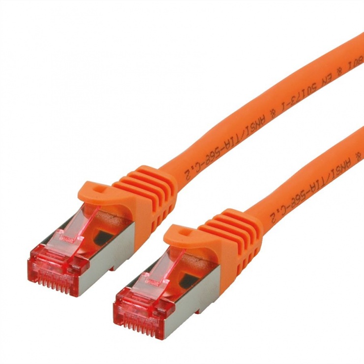 Cablu de retea SFTP cat 6 Component Level LSOH orange 3m, Roline 21.15.2673 conectica.ro