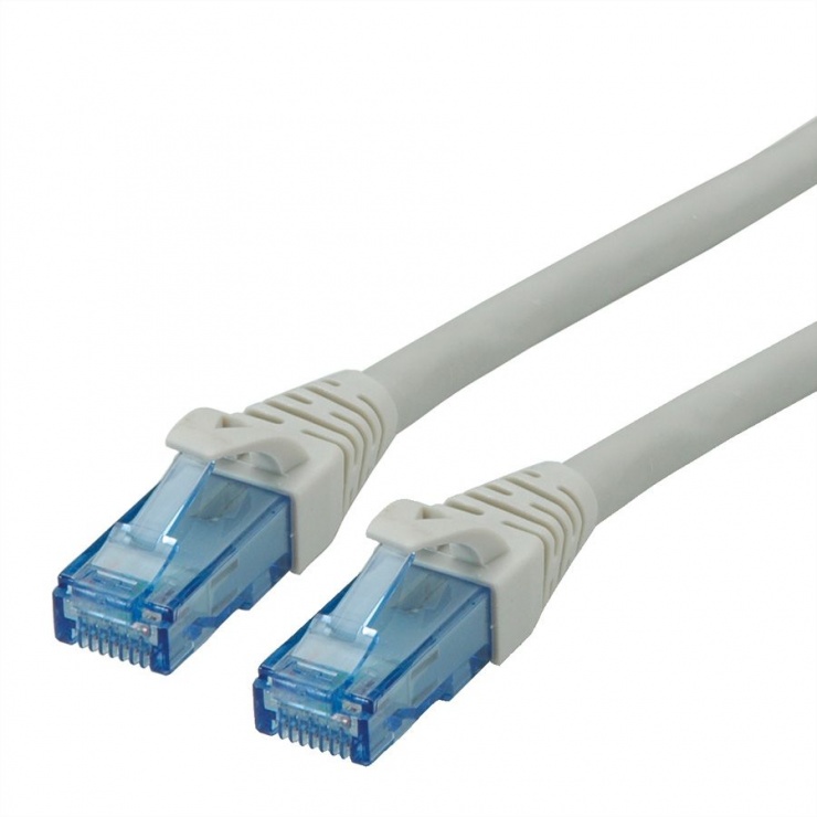 Cablu de retea UTP Patch Cord Cat.6A Component Level LSOH Gri 0.3m, Roline 21.15.2981
