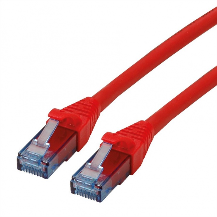 Cablu de retea UTP Patch Cord Cat.6A Component Level LSOH Rosu 0.3m, Roline 21.15.2982 0.3m imagine noua 2022