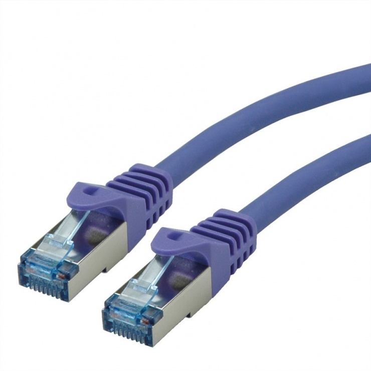 Cablu de retea S/FTP Cat.6A, Component Level, LSOH mov 20m, Roline 21.15.2939 imagine noua