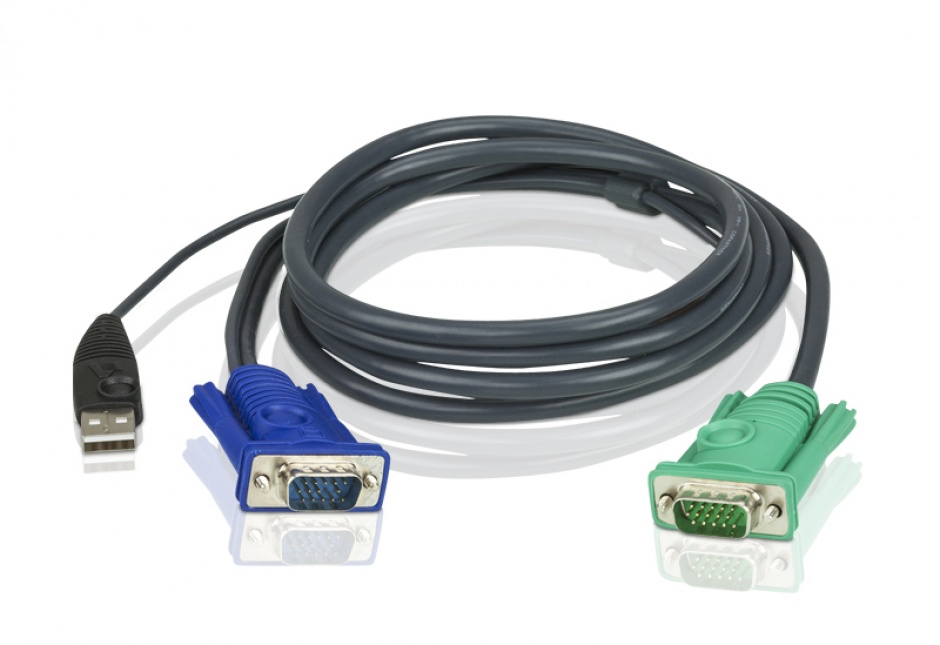 Set cabluri pentru KVM USB 2m, ATEN 2L-5202U ATEN