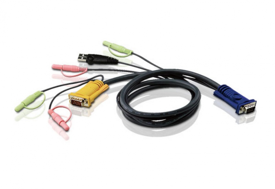 Cablu KVM USB 3 in 1 cu SPHD si Audio 1.8m, ATEN 2L-5302U ATEN