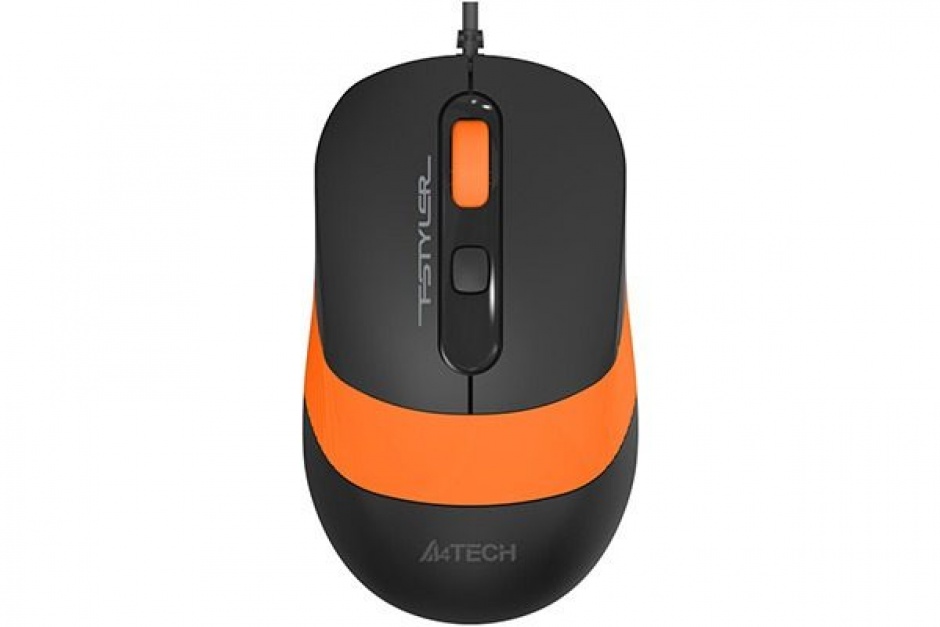 Mouse USB optic A4Tech Fstyler Negru/Orange, FM10 Orange