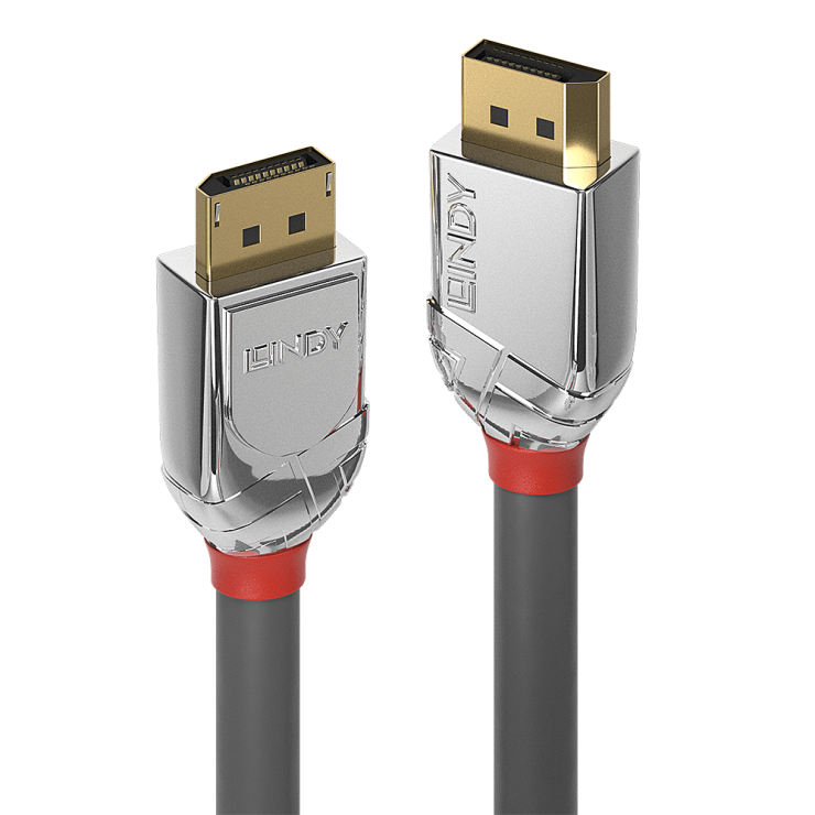 Cablu DisplayPort 4K@60Hz T-T v1.2 Cromo Line 3m, Lindy L36303 3m