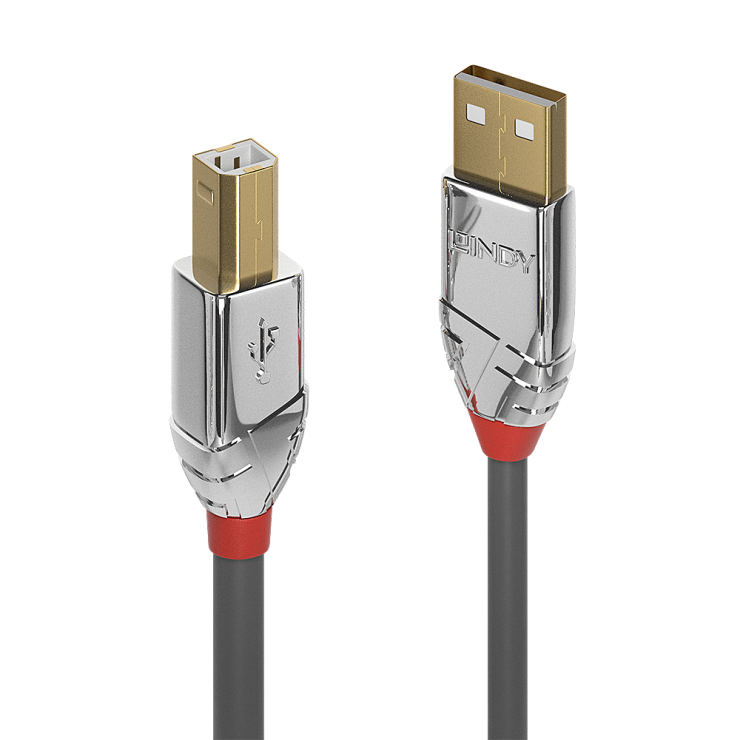 Cablu USB 2.0 tip A la tip B 1m Cromo Line, Lindy L36641 conectica.ro