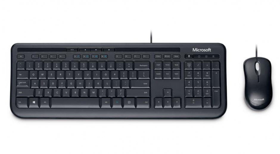 Kit tastatura + mouse Microsoft Wired Desktop 600 for business Negru imagine noua