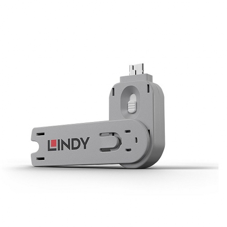 Cheie pentru blocarea portului USB-A (L40464 & L40454) Alb, Lindy L40624 conectica.ro