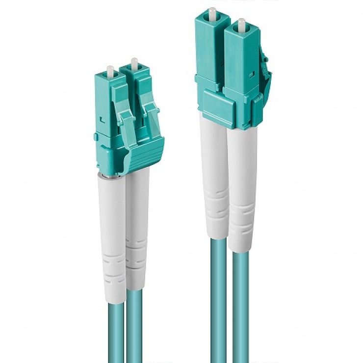 Cablu fibra optica LC-LC OM3 Duplex Multimode 40m, Lindy L46401 imagine noua