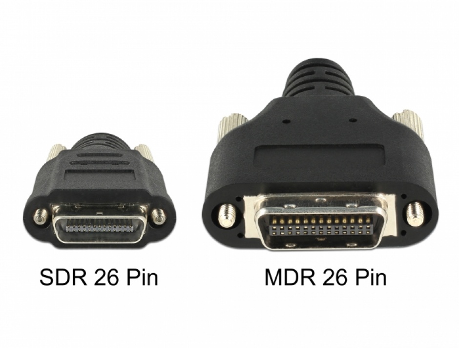 Cablu Camera Link MDR la SDR PoCL 2m negru, Delock 85645 85645 imagine noua