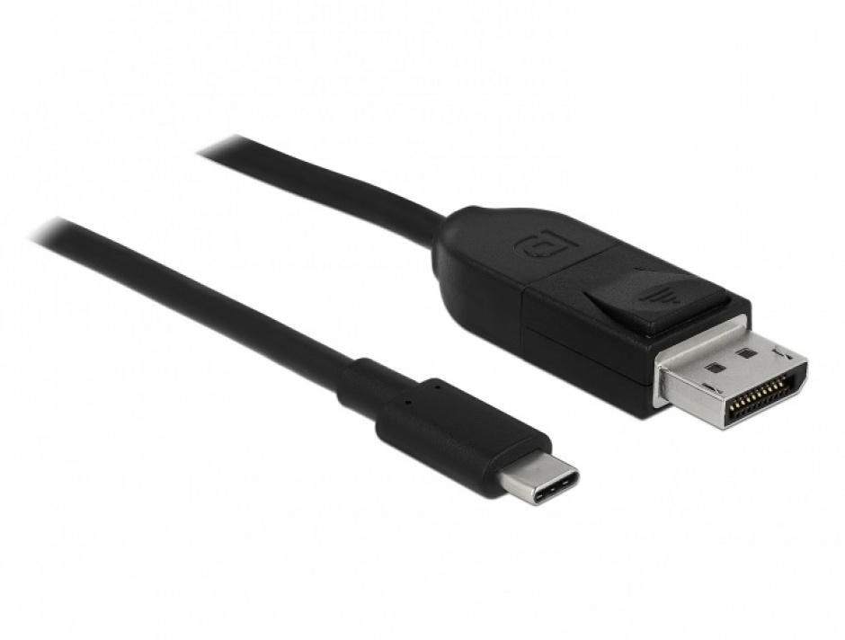 Cablu bidirectional usb-c la displayport (dp alt mode) 8k60hz t-t 0.5m certificat dp 8k, delock 85811