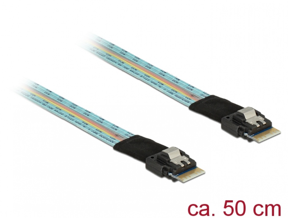 Cablu Slim SAS SFF-8654 4i la Slim SAS SFF-8654 4i, Delock 85080 imagine noua