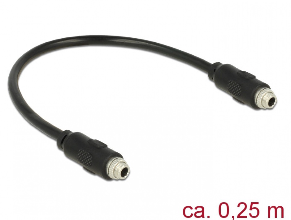 Cablu jack stereo 3.5mm M-M 0.25m montare panel, Delock 85115 conectica.ro