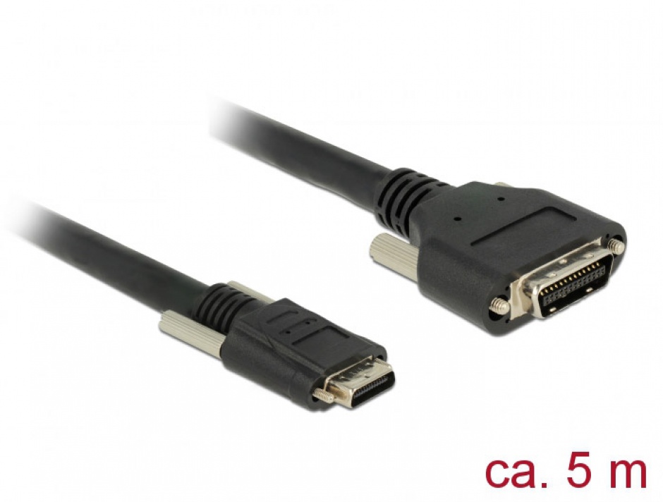 Cablu Camera Link MDR la SDR PoCL T-T 5m Negru, Delock 85646 conectica.ro
