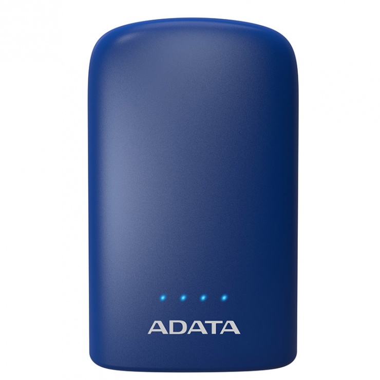 Power bank 10050mah 2.4a lanterna led blue, a-data p10050v 