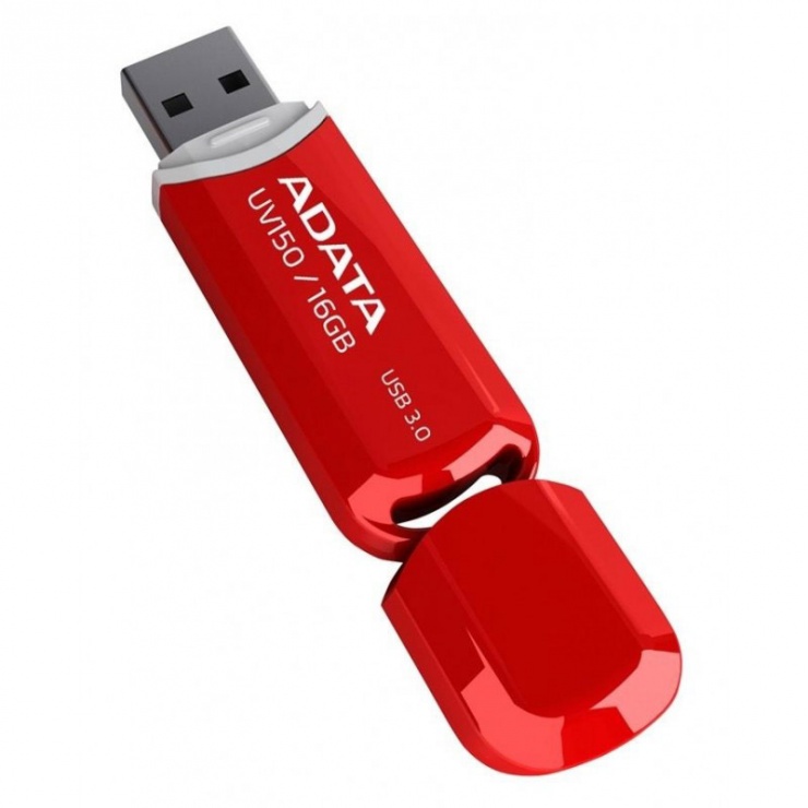 Stick USB 3.1 cu capac 16GB UV150 Rosu, ADATA AUV150-16G-RRD A-Data