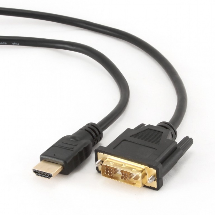 Cablu HDMI la DVI-D Single Link 18+1pini T-T 3m, Gembird CC-HDMI-DVI-10 conectica.ro