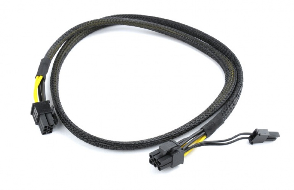 Cablu de alimentare pci express 6 pini la 6+2 pini 0.8m t-t, gembird cc-psu-86