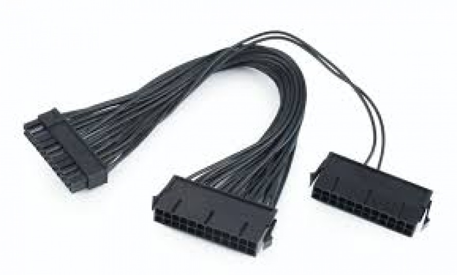 Cablu alimentare atx 24 pini la 2 x atx 24 pini 0.3m, gembird cc-psu24-01