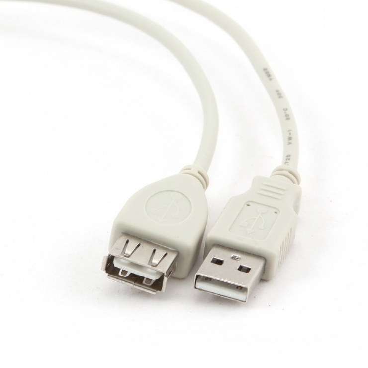 Cablu prelungitor USB 2.0 75cm, Gembird CC-USB2-AMAF-75cm conectica.ro